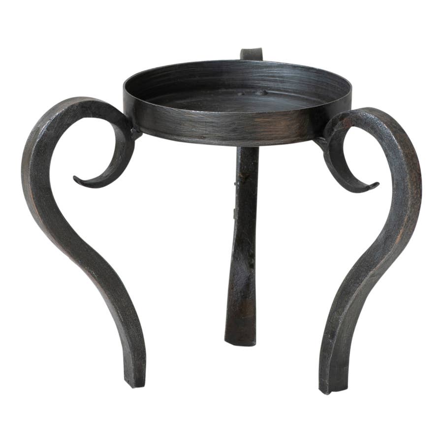 Raised Wrought Iron Pillar Candle Holder