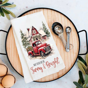 Farmy & Bright Christmas Country Tea Towel