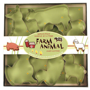 Fox Run Farm Animal Cookie Cutters, Set of 7, 3.5" x 3.5"