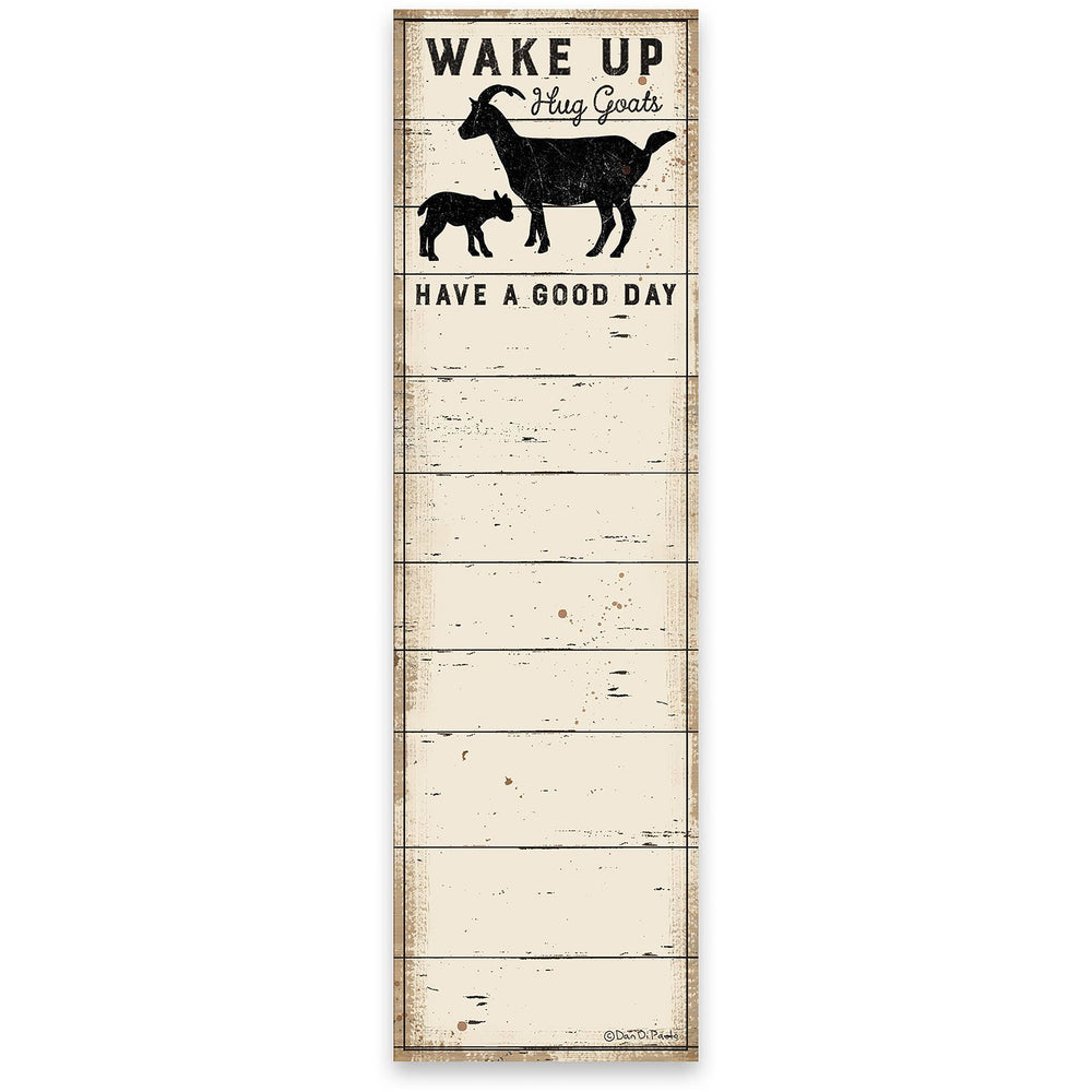 Wake Up Hug Goats Magnetic List Pad