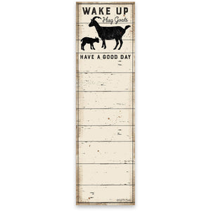 Wake Up Hug Goats Magnetic List Pad