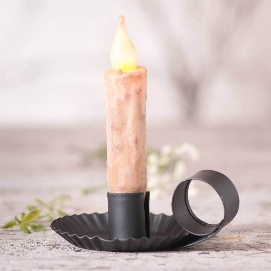 Chamberstick Candleholder in Smokey Black