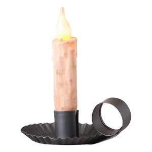 Chamberstick Candleholder in Smokey Black