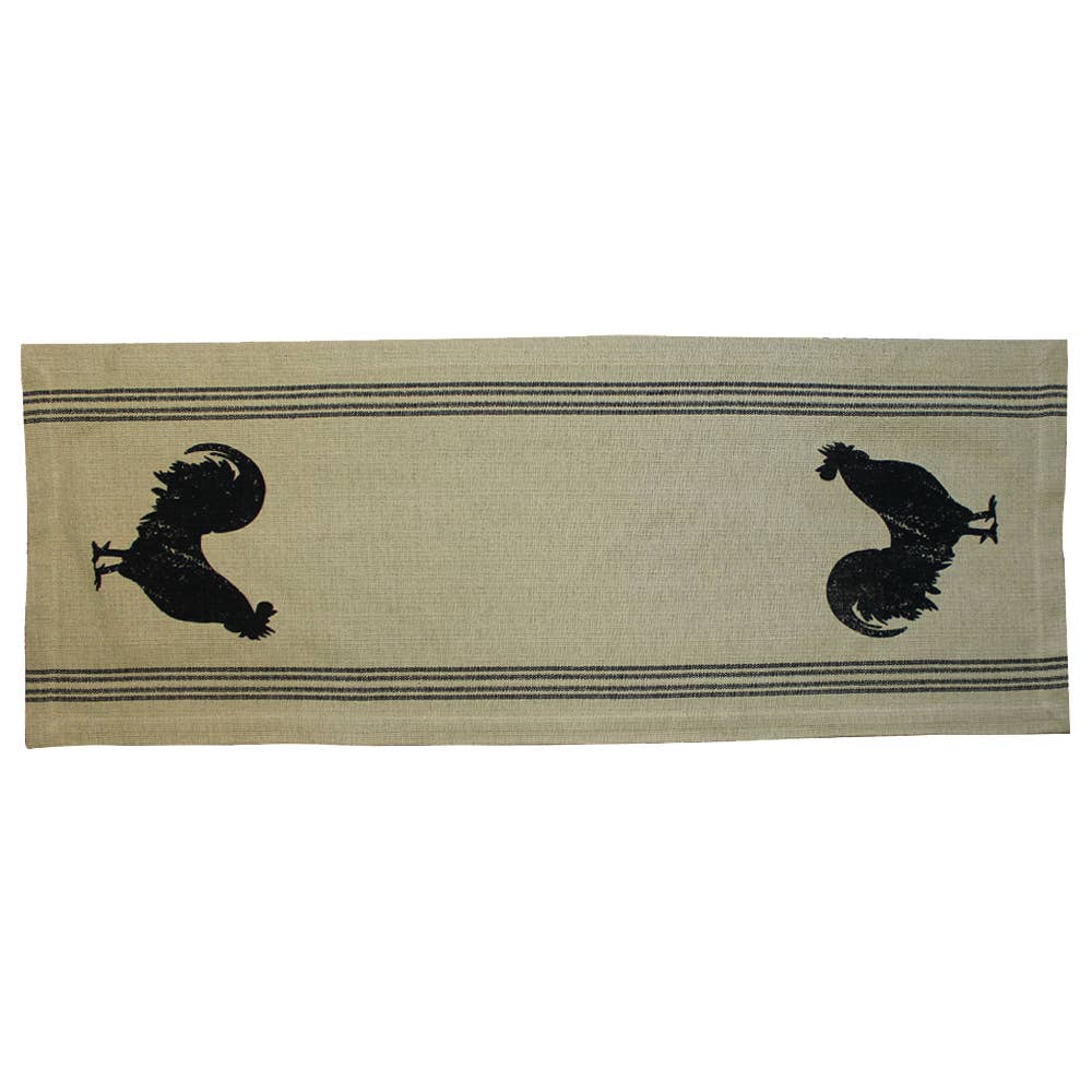 Farmhouse Rooster  Oat Table Runner