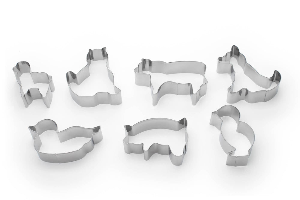 Fox Run Farm Animal Cookie Cutters, Set of 7, 3.5" x 3.5"